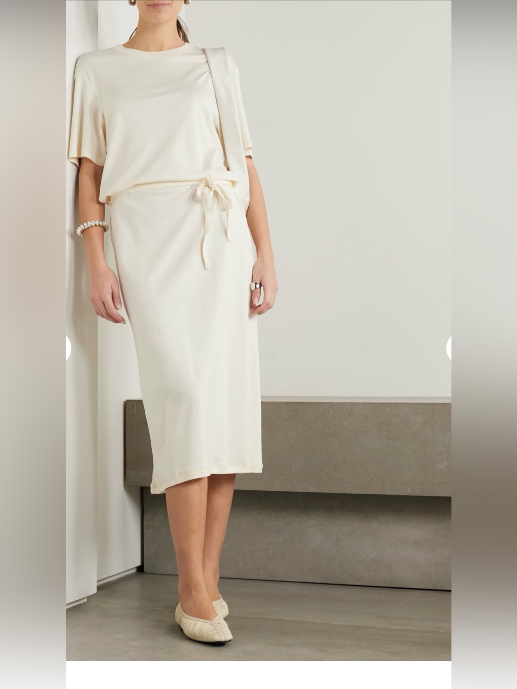Lemaire Women’s Belted Cotton-Jersey Midi Dress